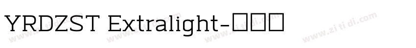 YRDZST Extralight字体转换